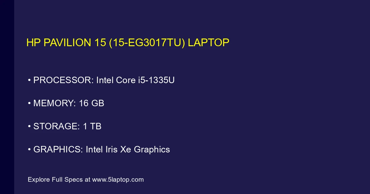 HP Pavilion 15 (15-eg3017tu) Laptop