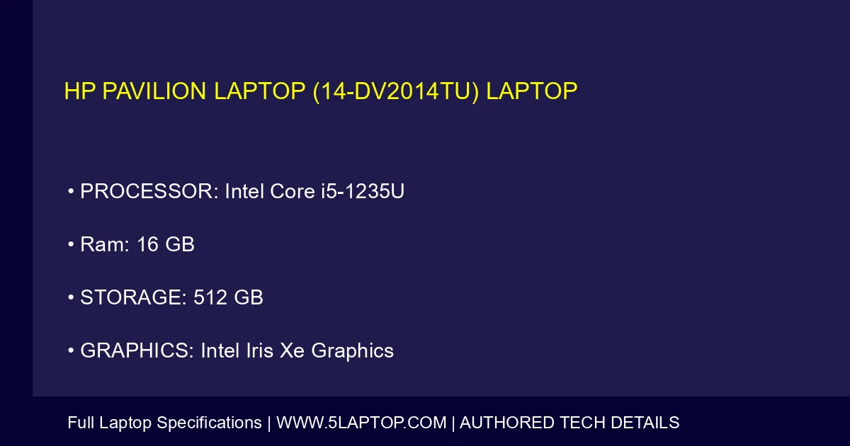 HP Pavilion Laptop (14-dv2014tu) Laptop