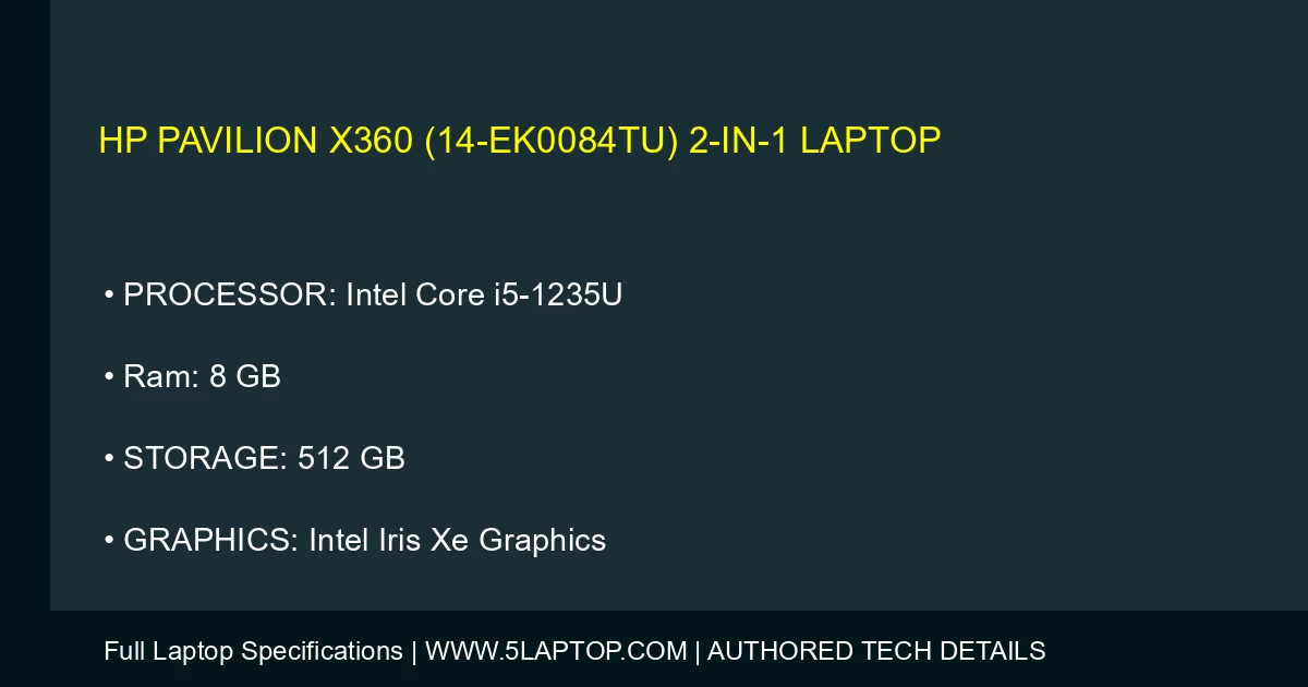 HP Pavilion x360 (14-ek0084tu) 2-in-1 Laptop