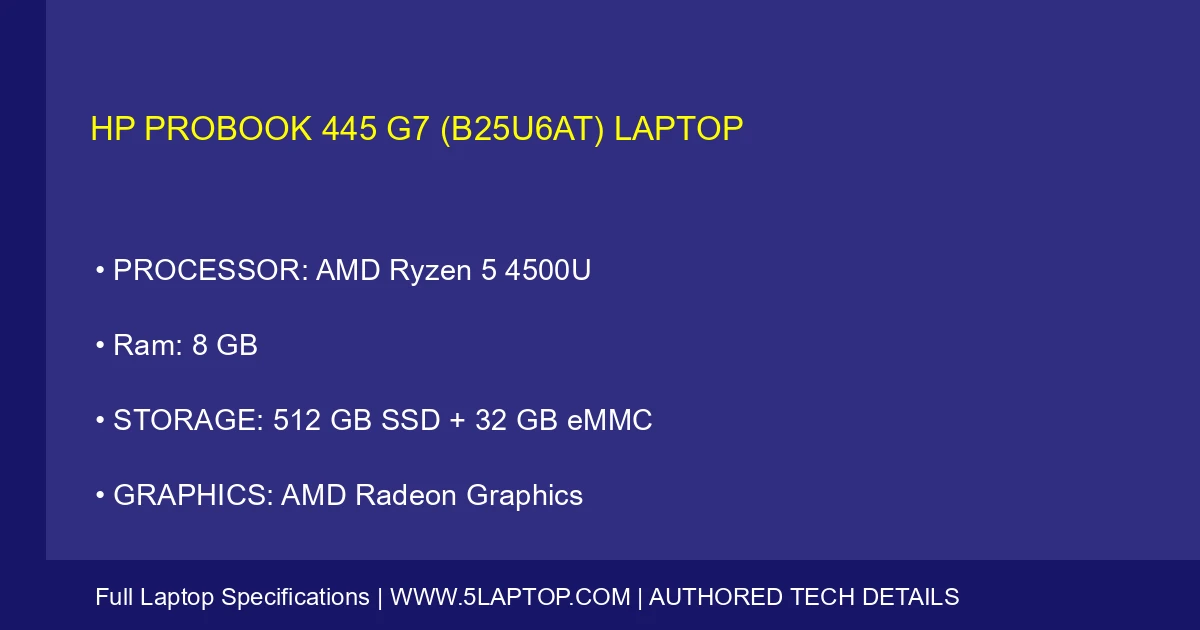 HP ProBook 445 G7 (B25U6AT) Laptop