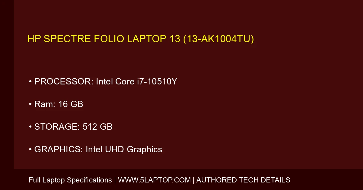 HP Spectre Folio Laptop 13 (13-ak1004tu)