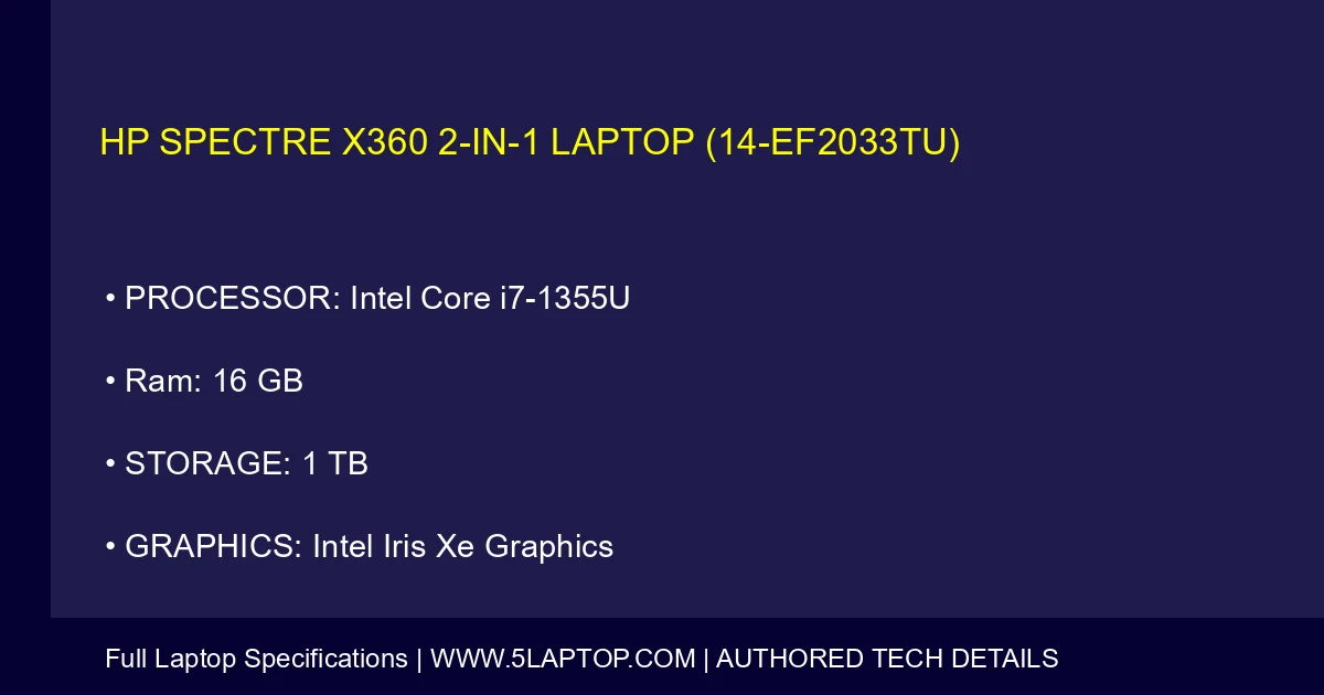 HP Spectre x360 2-in-1 Laptop (14-ef2033tu)