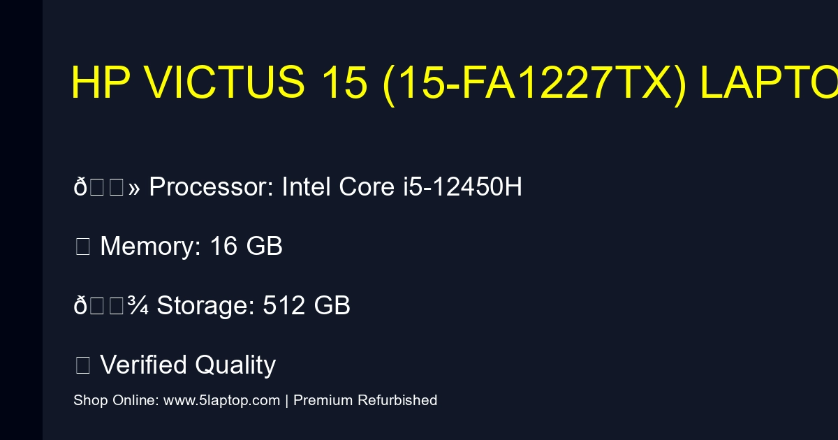 HP Victus 15 (15-fa1227tx) Laptop