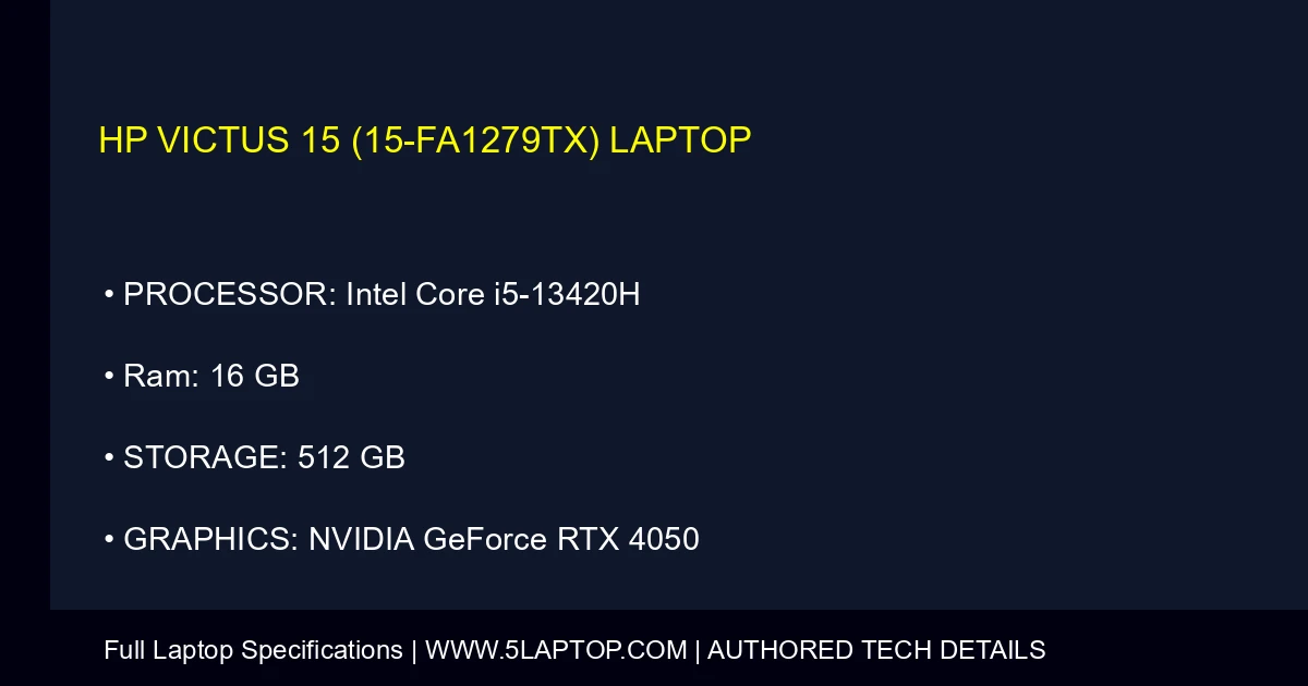 HP Victus 15 (15-fa1279tx) Laptop
