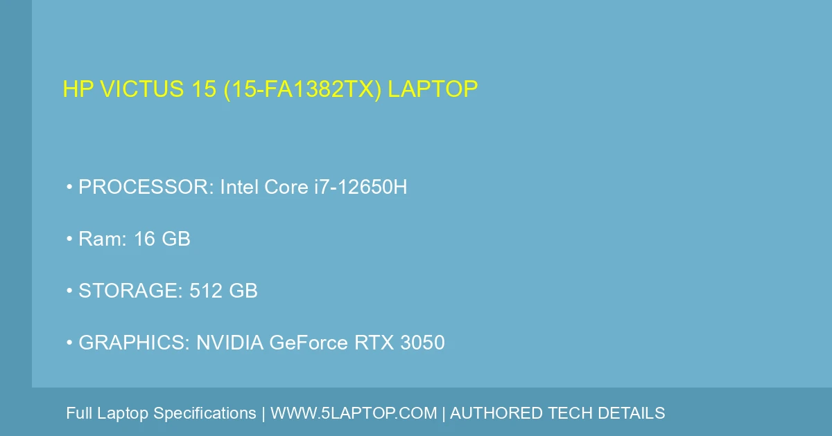 HP Victus 15 (15-fa1382tx) Laptop