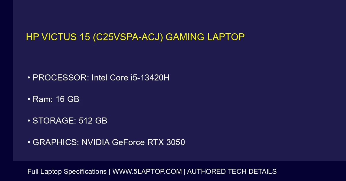 HP Victus 15 (c25vspa-acj) Gaming Laptop