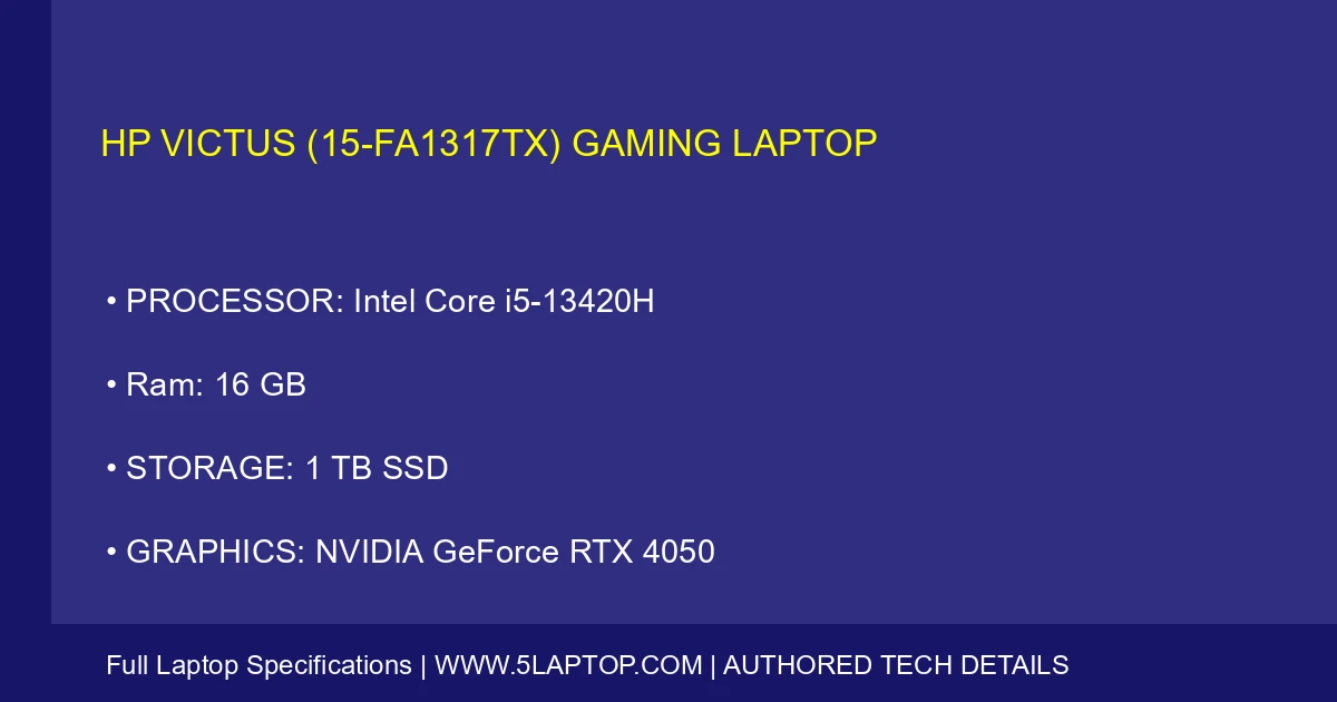 HP Victus (15-fa1317tx) Gaming Laptop