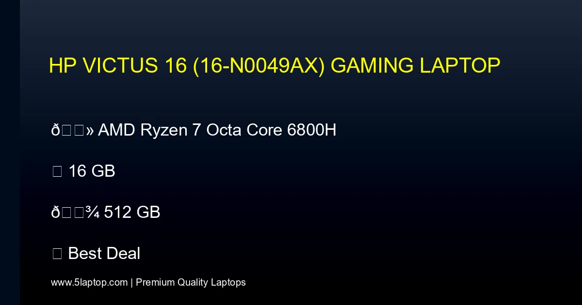 HP Victus 16 (16-n0049ax) Gaming Laptop