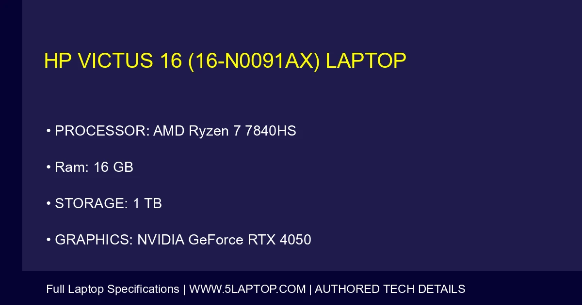 HP Victus 16 (16-n0091ax) Laptop