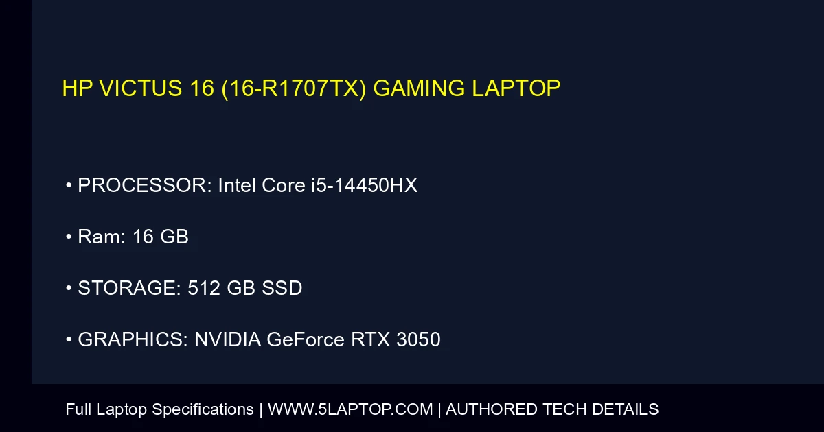 HP Victus 16 (16-r1707tx) Gaming Laptop