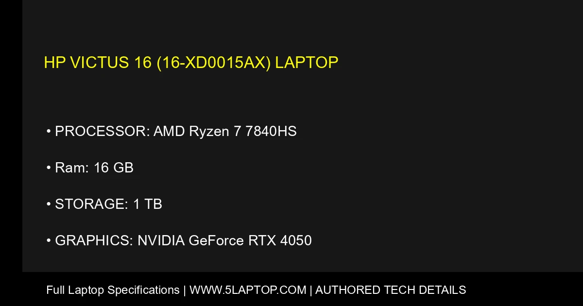 HP Victus 16 (16-xd0015ax) Laptop