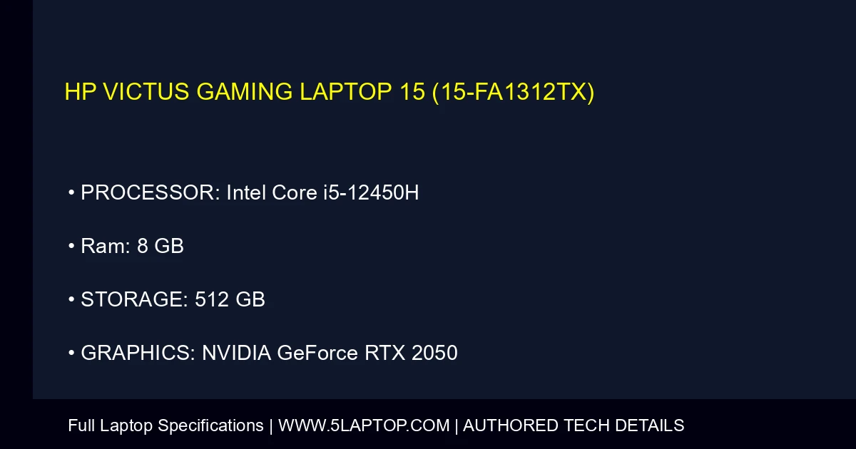 HP Victus Gaming Laptop 15 (15-fa1312tx)