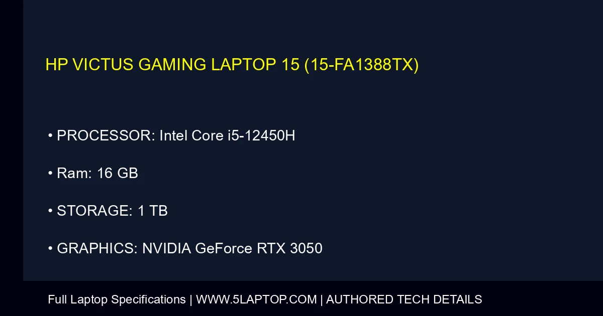 HP Victus Gaming Laptop 15 (15-fa1388tx)
