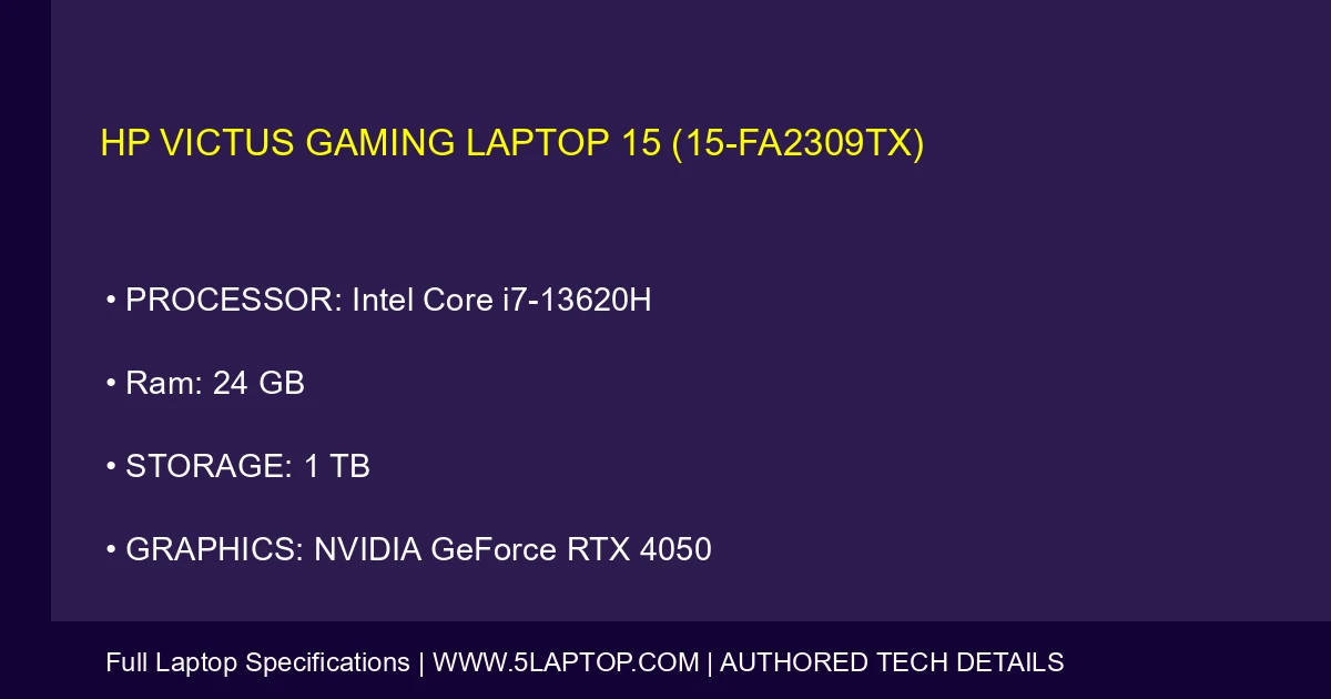 HP Victus Gaming Laptop 15 (15-fa2309tx)