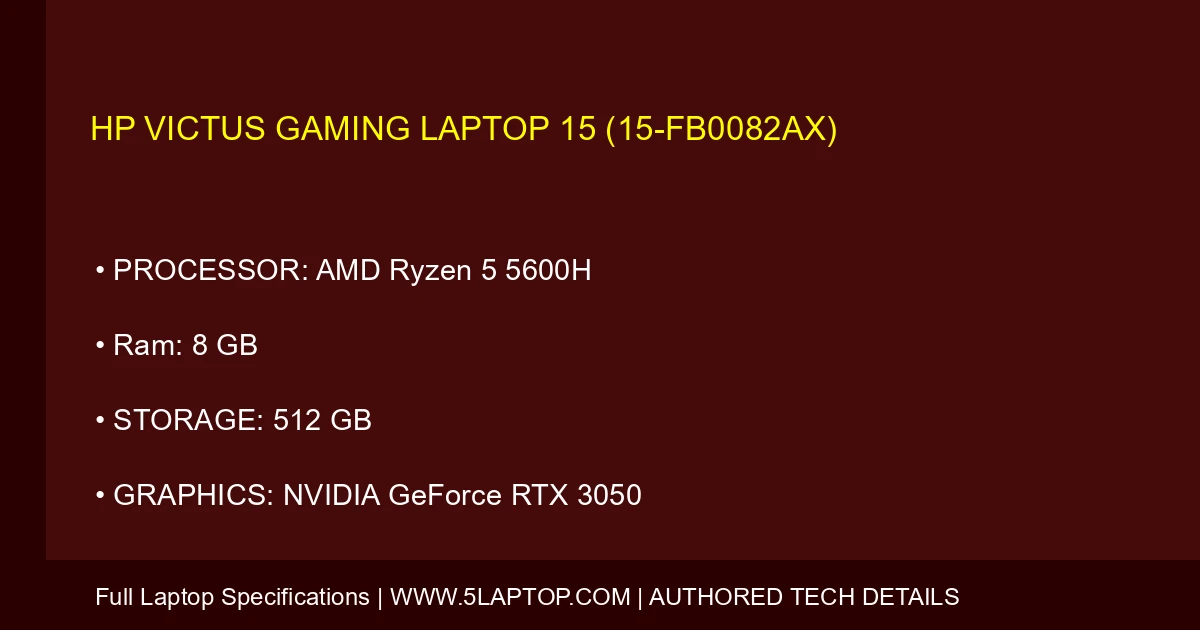 HP Victus Gaming Laptop 15 (15-fb0082ax)