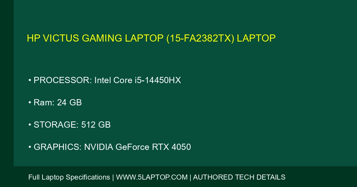 HP Victus Gaming Laptop (15-fa2382tx) Laptop