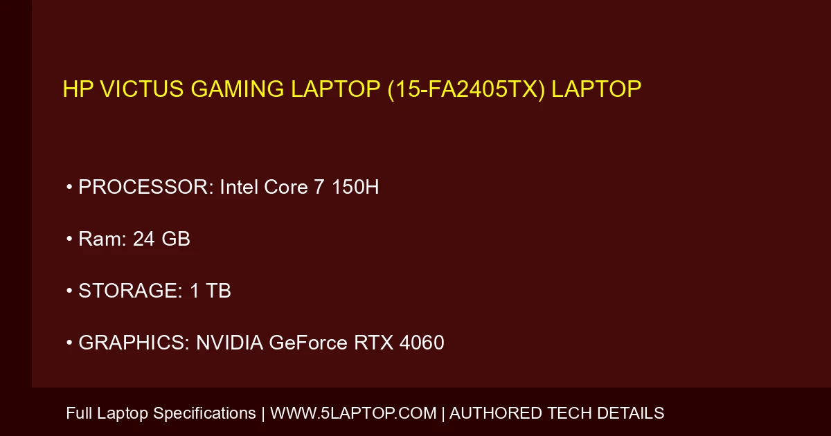 HP Victus Gaming Laptop (15-fa2405tx) Laptop