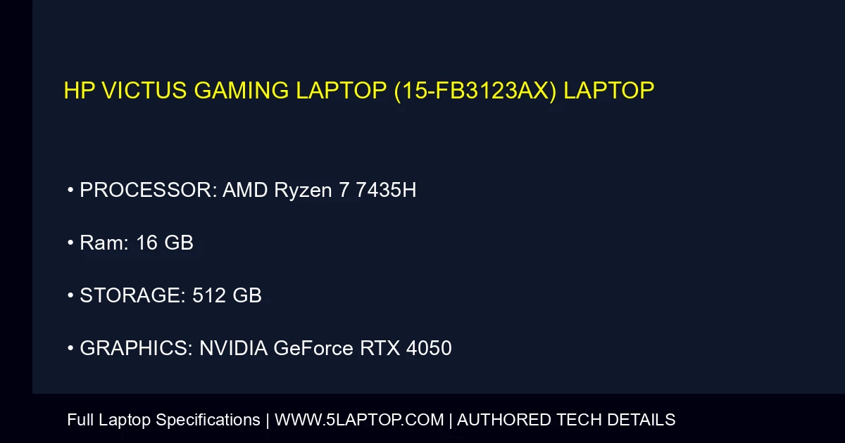 HP Victus Gaming Laptop (15-fb3123ax) Laptop