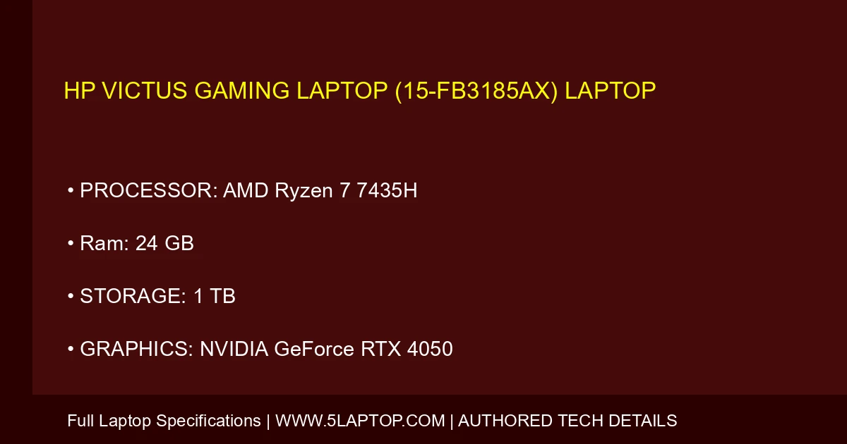 HP Victus Gaming Laptop (15-fb3185ax) Laptop