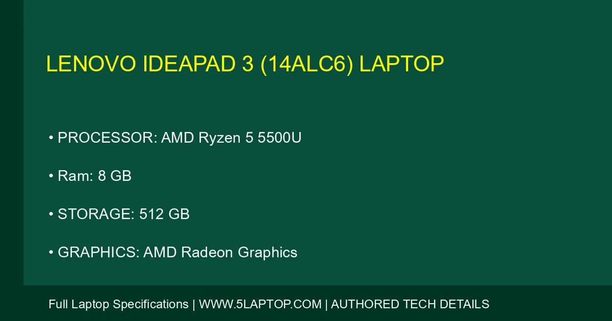 Lenovo IdeaPad 3 (14ALC6) Laptop