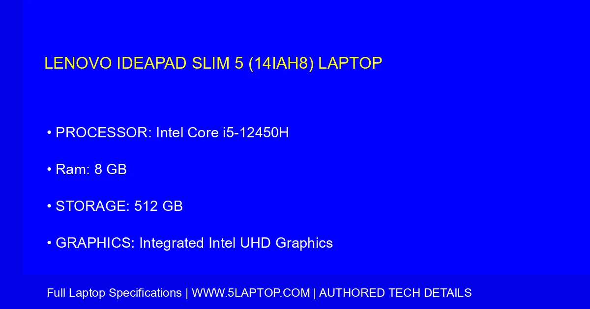 Lenovo IdeaPad Slim 5 (14IAH8) Laptop