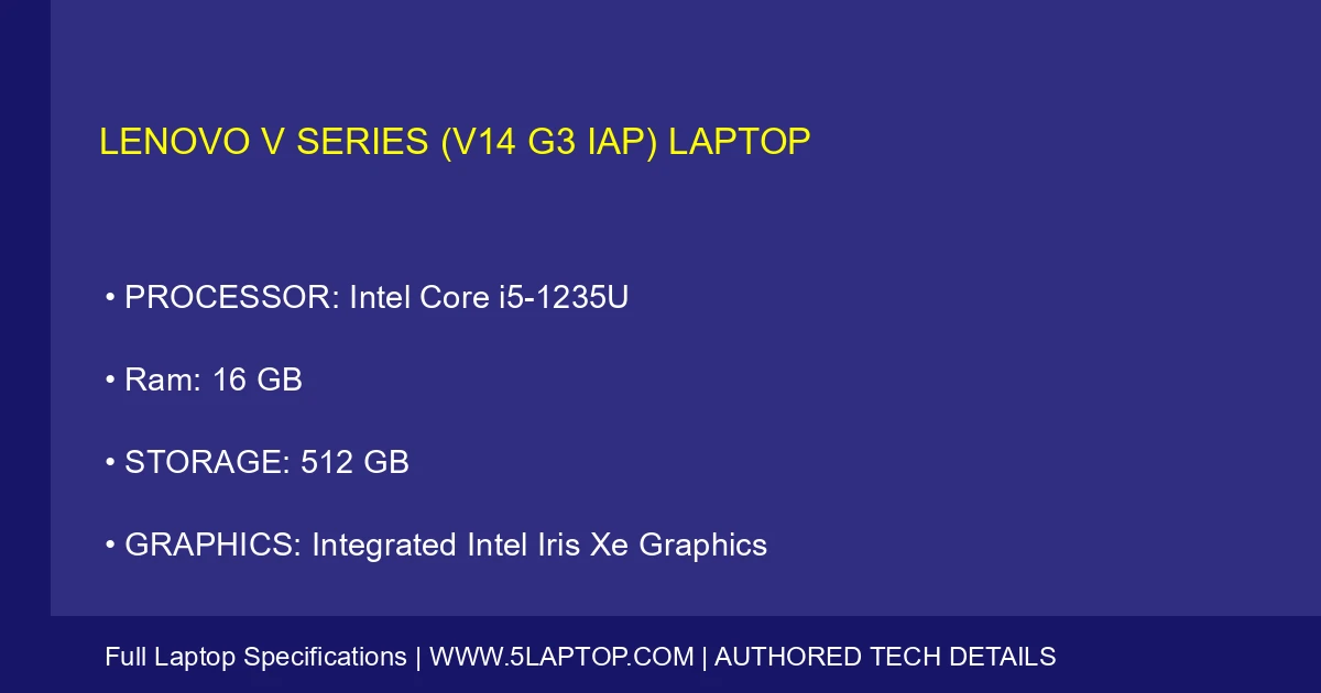 Lenovo V Series (V14 G3 IAP) Laptop
