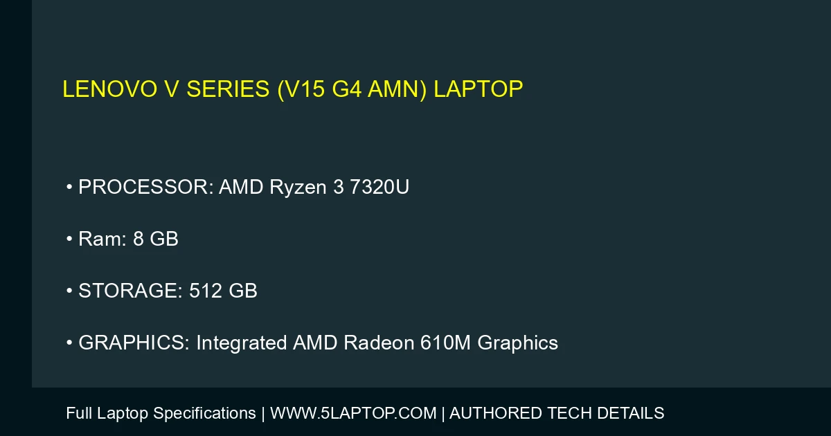 Lenovo V Series (V15 G4 AMN) Laptop