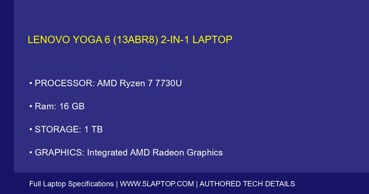 Lenovo Yoga 6 (13ABR8) 2-in-1 Laptop