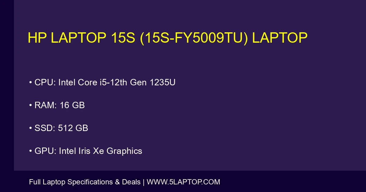 HP Laptop 15s (15s-fy5009tu) Laptop